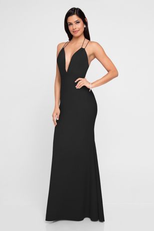 david's bridal crepe sheath dress