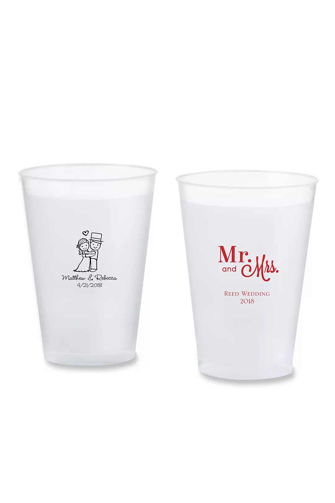 Personalized Wedding Frosted Flex Cup Favors Image