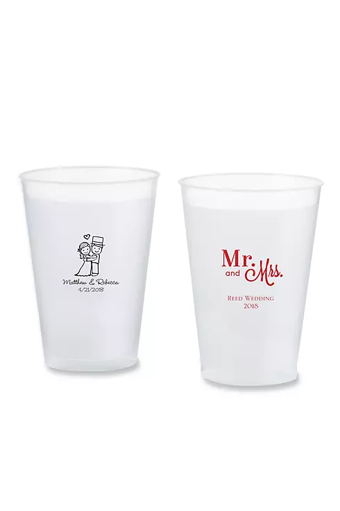 Personalized Wedding Frosted Flex Cup Favors Image 1