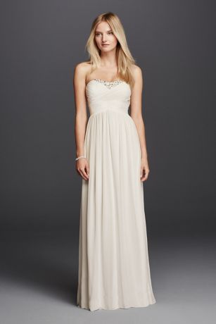 strapless embellished dress