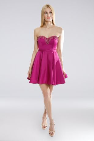 satin sweetheart dress