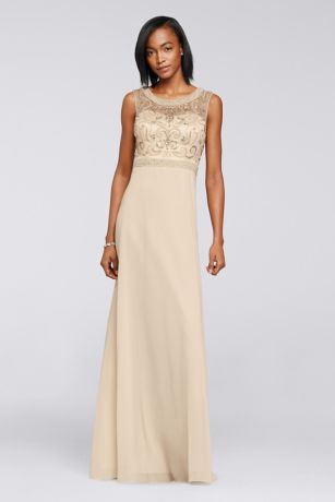 beaded chiffon gown