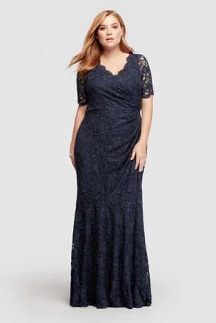 david's bridal scalloped crepe