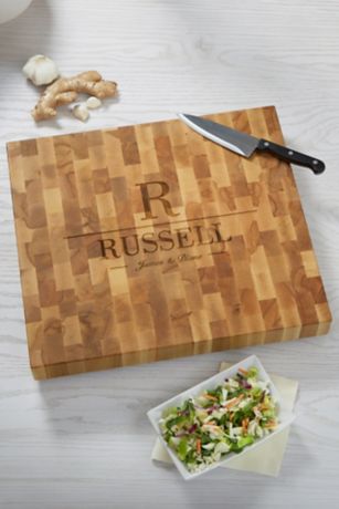 Picture of Name Personalized  Butcher Block Cutting Board
