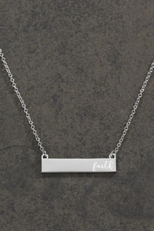 Picture of Her Personalized Nameplate Necklace- Silver