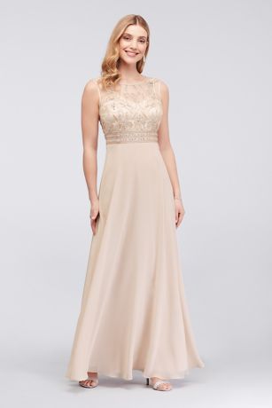 beaded chiffon gown