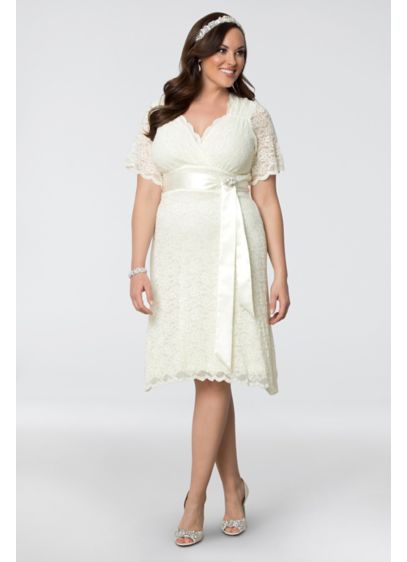 Lace Confections Plus Size Short Wedding Dress David S Bridal