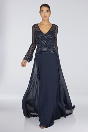 bell sleeves long gown