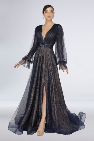 long sleeve couture gowns