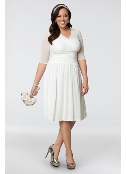 Forever Yours Plus Size Short  Wedding  Dress  David s Bridal  Forever Yours Plus Size Short  Wedding  Dress  David s Bridal