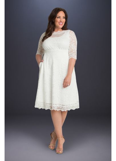 Pretty In Lace Plus Size Wedding Dress David S Bridal