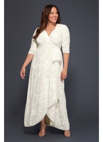 Vie En Velvet Plus Size Wrap Wedding Dress David s Bridal Vie En Velvet Plus Size Wrap Wedding Dress David s Bridal