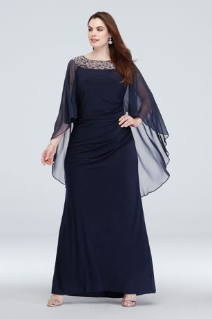 xscape plus size long formal dresses