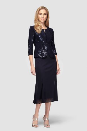 alex evenings mock two piece dress
