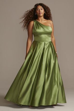 satin strappy back gown