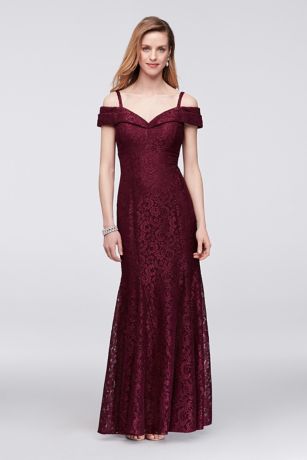 Picture of Glitter LaceCold-Shoulder Mermaid Dress