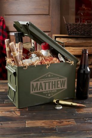Picture of Five-Star Groomsman Personalized 50 Cal Ammo Can