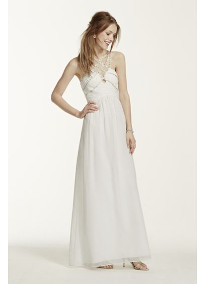 Long A-Line Halter Formal Dresses Dress - Hailey by Adrianna Papell