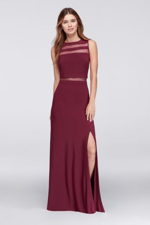 crop top long dress