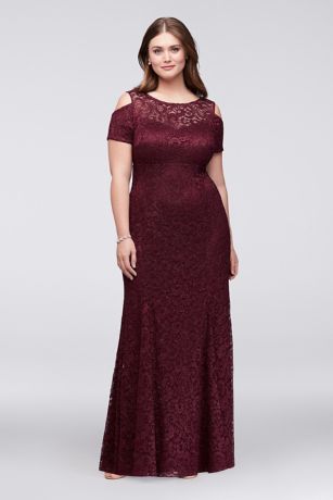 cold shoulder bridesmaid dress plus size