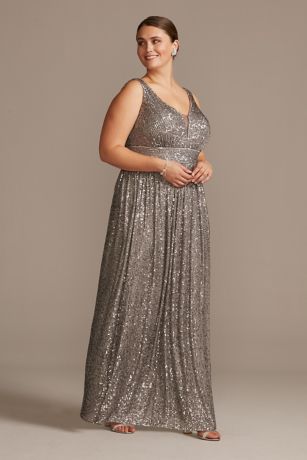 plus size silver sparkle dress