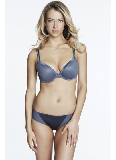 Dominique Corinne Everyday Seamless Pushup Bra - This deep-plunge push-up bra features smooth, seamless molded