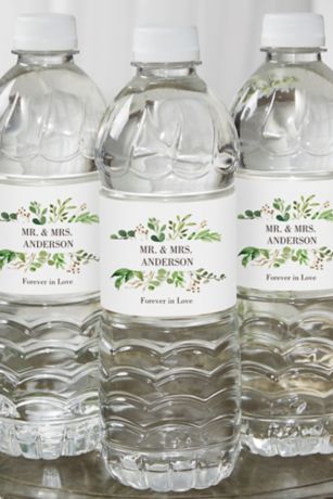 Picture of Laurels of Love Personalized Water Bottle Labels