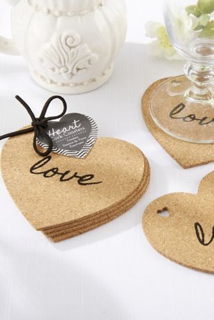 Picture of Love Heart Cork Coasters