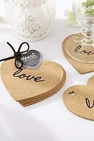  Love Heart Cork Coasters