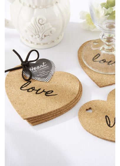 Love Heart Cork Coasters - Set of 32 Cork 4