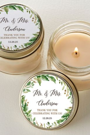 Picture of Personalized Mason Jar Candle Favors