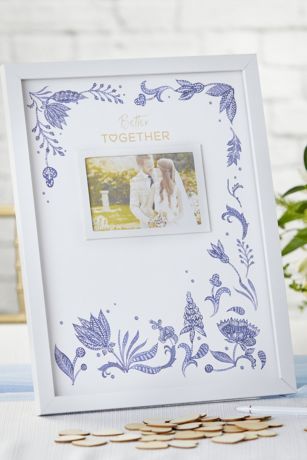 Picture of Blue Willow Wedding Guest Book Alternative