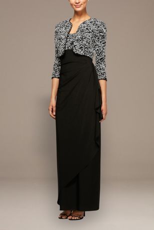 Picture of Empire Waist Dress Two-Piece Set with Jacket