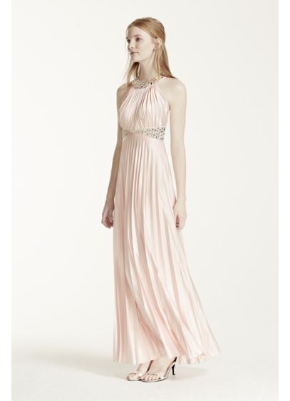 Long A-Line Halter Formal Dresses Dress - Sequin Hearts