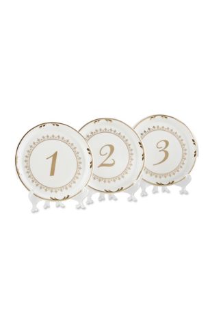 Picture of Tea Time Vintage Plate Table Numbers Set of 6