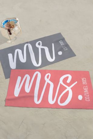 Picture of Mr and Mrs Personalized 30x60 Beach Towel