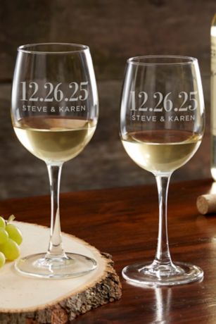 Picture of The Big Day Personalized Wedding Favor Glasses