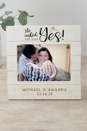 Picture of She Said Yes Personalized Engagement Frame