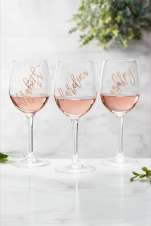 Picture of Personalized Rose Wine Glass Collection