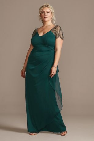 xscape plus size gown