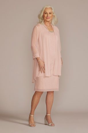Picture of Embellished Scoop Neck Short Jacket Sheath Dress