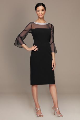 petite cocktail dresses with sleeves