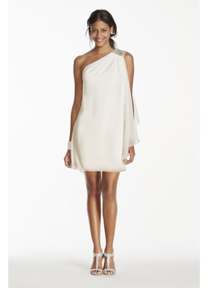 Short A-Line One Shoulder Cocktail and Party Dress - Jump