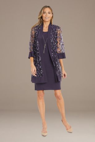 Picture of Jersey Sheath Dress with Matching Floral Jacket