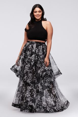 plus size two piece dresses