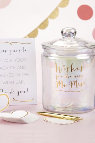 Picture of Wishes for the New Mr and Mrs Jar with Heart Cards