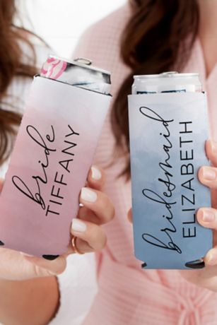 Picture of Bridesmaid Personalized Wedding Slim Can Cooler