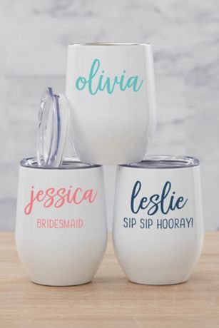 Picture of Scripty Style Personalized Stainless Wine Cup