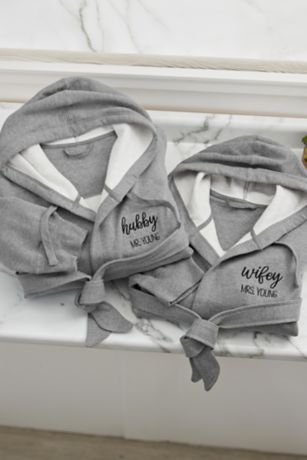 Picture of Wifey  Hubby Personalized Sweatshirt Robe