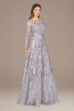 Picture of Lara Long Sleeve Embroidered A-Line Dress